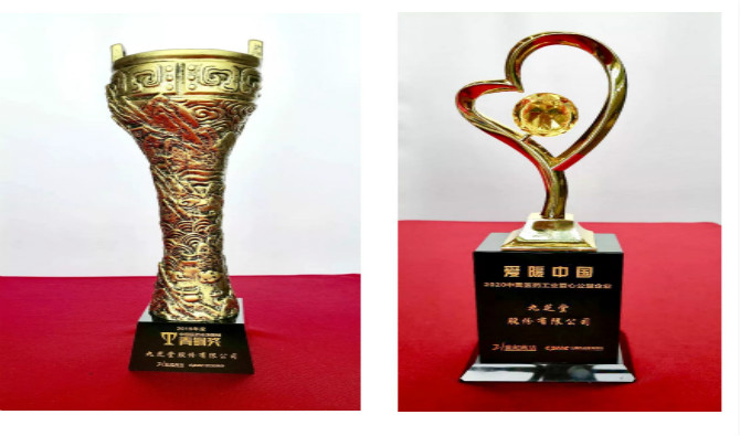 熱烈祝賀九芝堂榮獲2019年度中國(guó)醫(yī)藥市場(chǎng)營(yíng)銷(xiāo)青銅獎(jiǎng)，與“愛(ài)暖中國(guó)——2020中國(guó)醫(yī)藥工業(yè)愛(ài)心公益企業(yè)”稱(chēng)號(hào)！